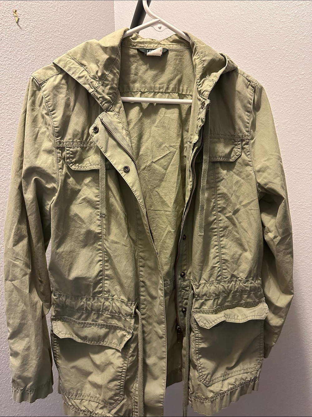 J.Crew Women’s Small Olive Green Cotton Hooded Utility Field Jacket
